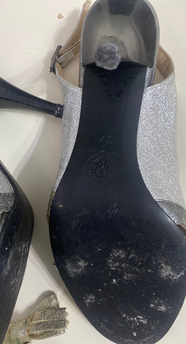 Gri Topuklu Kadın Ayakkabı - Görsel 5