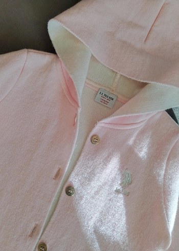 Uspa Düğmeli Pembe Midi hırka 5 6 yaş - Görsel 3