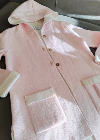 Uspa Düğmeli Pembe Midi hırka 5 6 yaş - Görsel 4