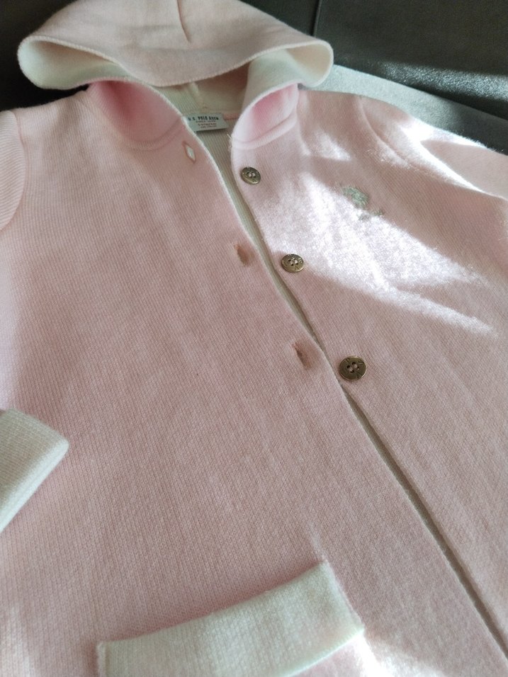 Uspa Düğmeli Pembe Midi hırka 5 6 yaş - Görsel 2