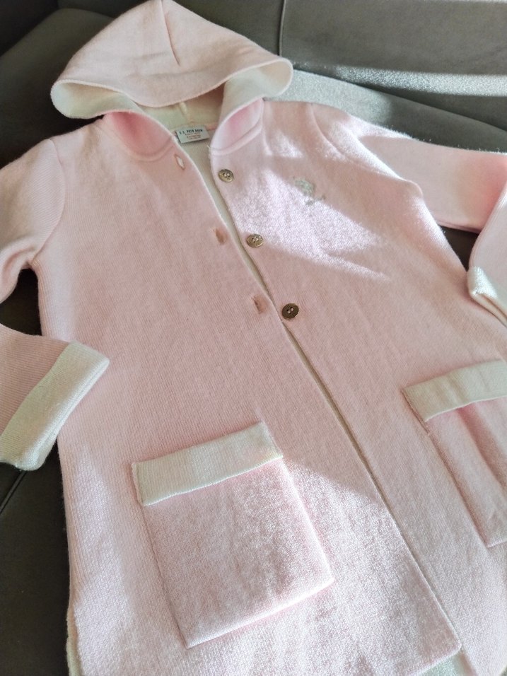 Uspa Düğmeli Pembe Midi hırka 5 6 yaş - Görsel 4