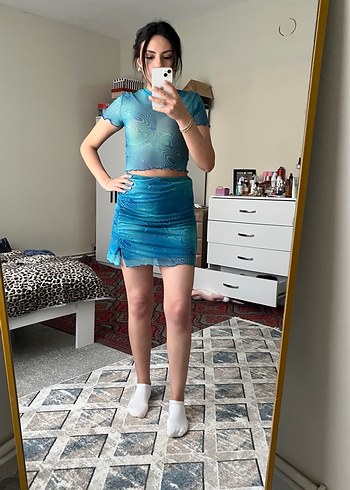 Mavi Batik Desenli Takım - Görsel 2