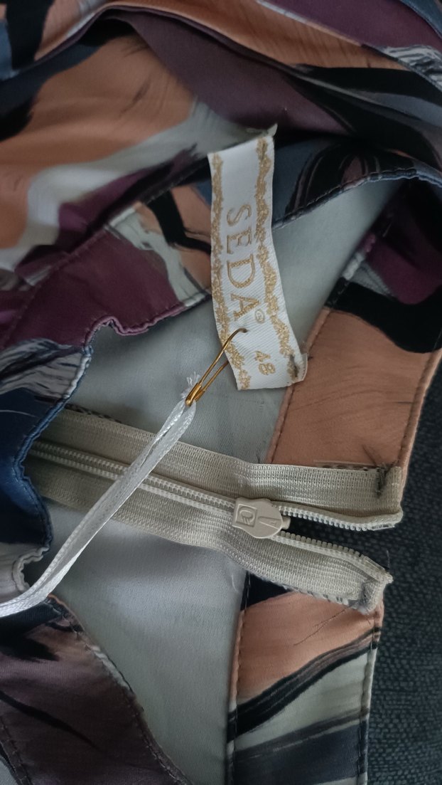 Kadın Çok Renkli Uzun ip kemerli Elbise - Görsel 4