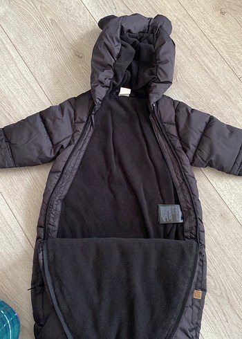 Kürklü Siyah Bebek Tulumu - Görsel 2