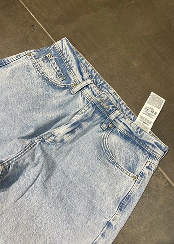 diğer Beden gri Renk Gri Midi Boy Rahat Kesim Kadın Kot Pantolon