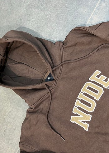 Diğer Kahverengi Kapüşonlu Kadın Sweatshirt