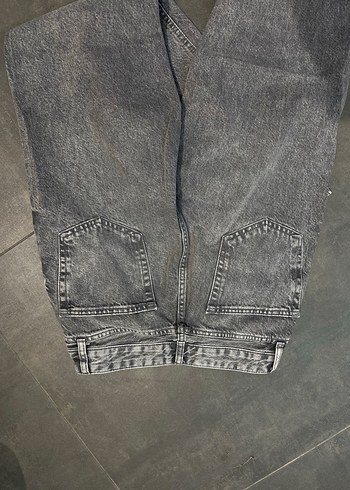 Zara Gri Bol Kesim Midi Kadın Kot Pantolon