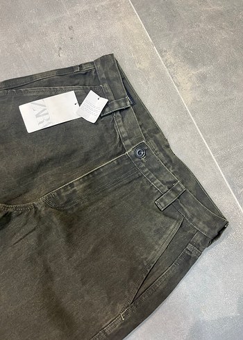 42 Beden Siyah Rahat Kesim Midi Kot Pantolon