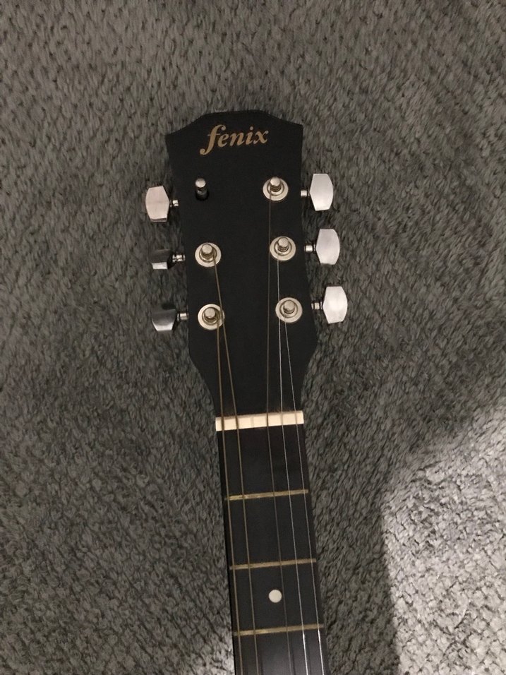 FENİX MAT SİYAH AKUSTİK GİTAR - Görsel 2