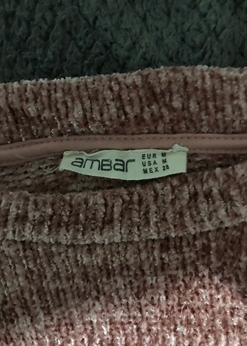 Pembe Kadın Triko Uzun Kollu Kazak - Görsel 2