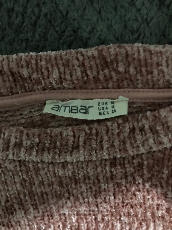 Pembe Kadın Triko Uzun Kollu Kazak - Görsel 2