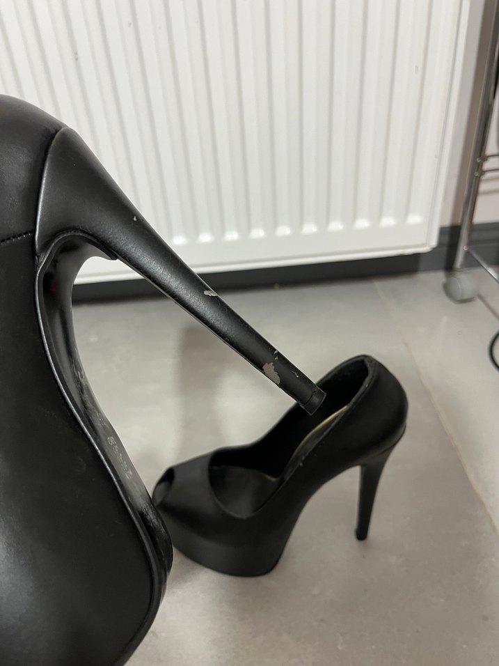 Parlak Siyah Stiletto - Görsel 5