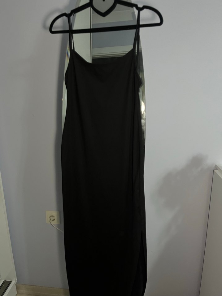 Siyah vücut saran elbise - Görsel 3