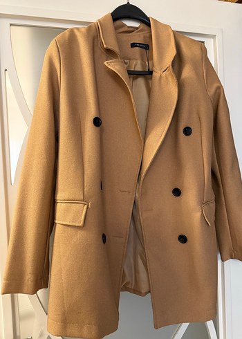 Düğmeli Bej Kadın Blazer Ceket