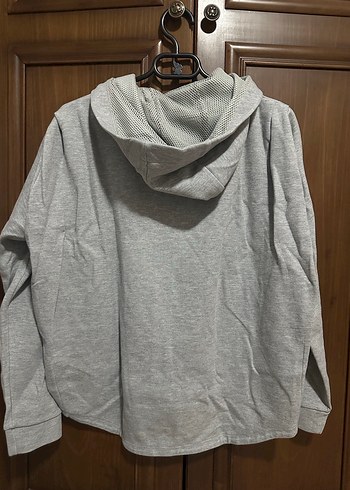 Puma Gri Fermuarlı Kapüşonlu Kadın Sweat - Görsel 2