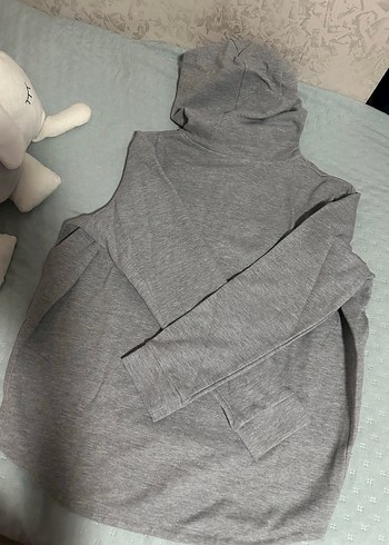 Puma Gri Fermuarlı Kapüşonlu Kadın Sweat - Görsel 3