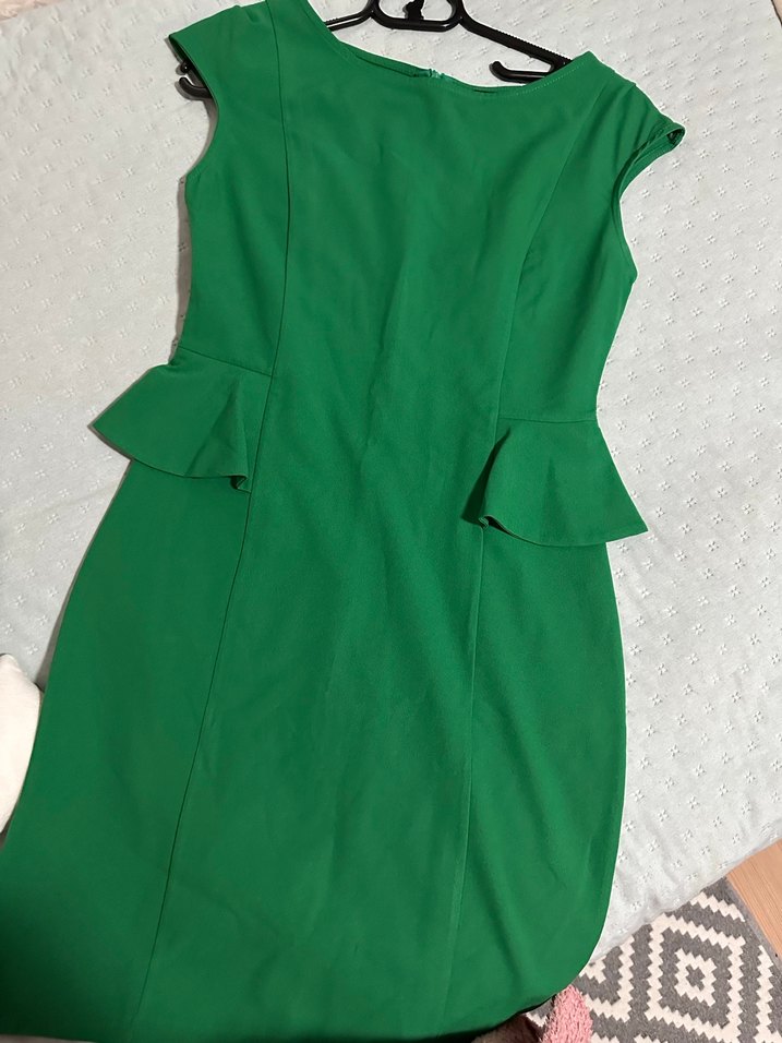 Yeşil Midi Kadın Elbise - Görsel 3