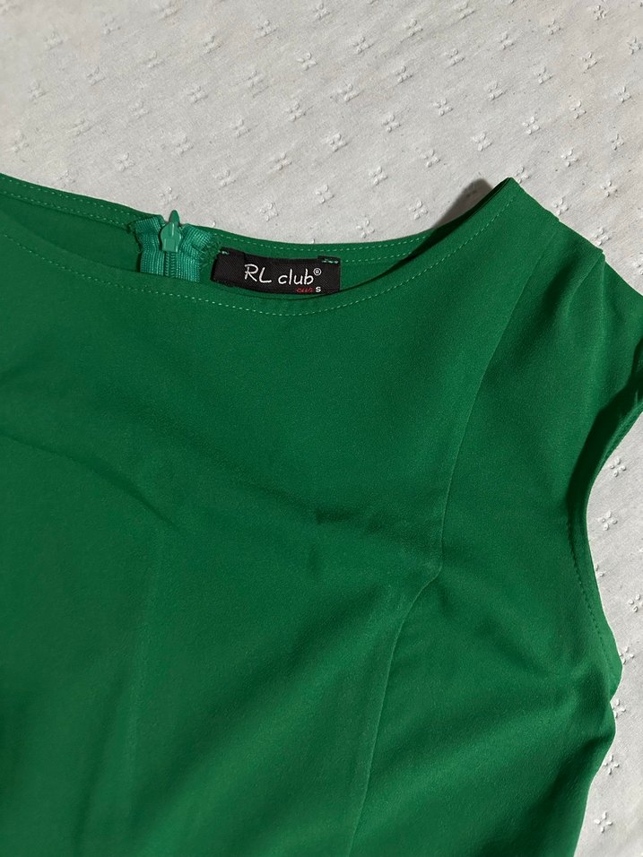 Yeşil Midi Kadın Elbise - Görsel 4