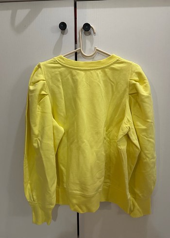 Sarı Uzun Kollu Kadın Sweatshirt - Görsel 2