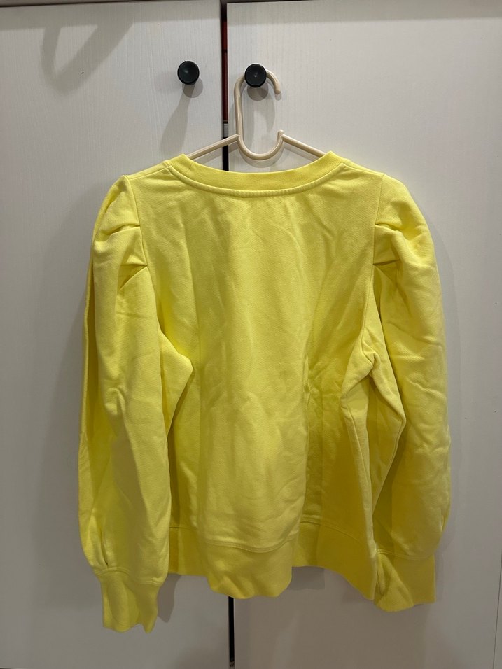 Sarı Uzun Kollu Kadın Sweatshirt - Görsel 2