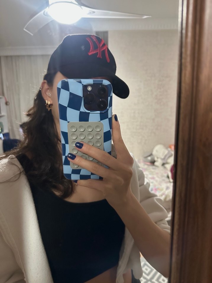 NY Siyah Kırmızı Nakışlı Spor Şapka - Görsel 5