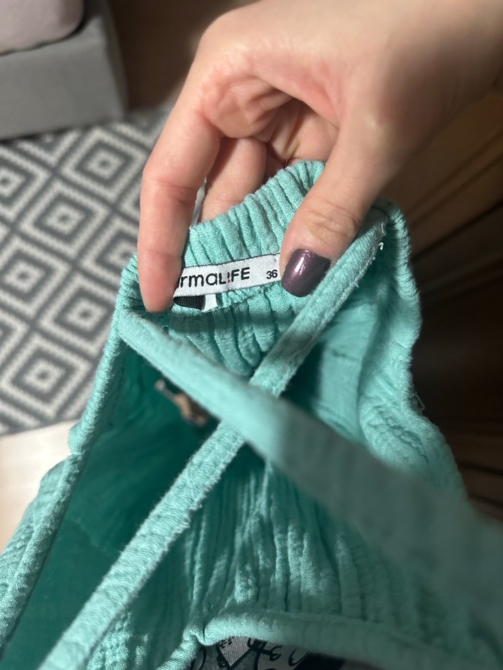 Bohem V Yaka Uzun Askılı Elbise - Görsel 5