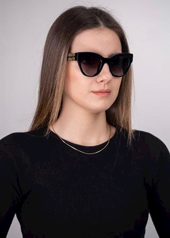 Miu Miu MU 01YS 1AB5D1 51 Kadın Siyah Güneş Gözlüğü - Görsel 10