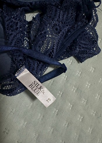 Lacivert Dantelli Bohem Bralet - Görsel 3