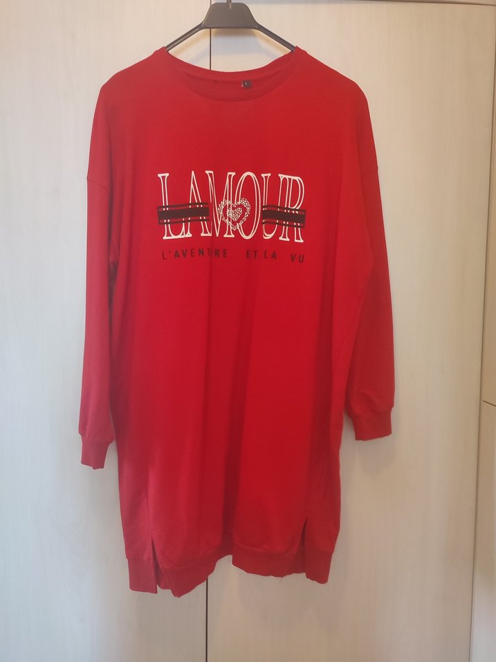 2 adet kadın tunik. Mor olan kadife ve kapüşonlu - Görsel 3