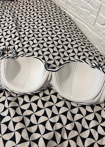 36 Beden çeşitli Renk Çizgili bikini üstü