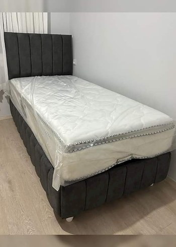 Gri Çocuk Yatağı Saklama Alanlı - Görsel 2