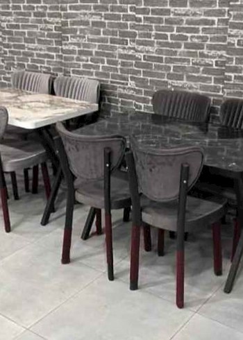 Gri Desenli Çağdaş Yemek Masası - Görsel 5