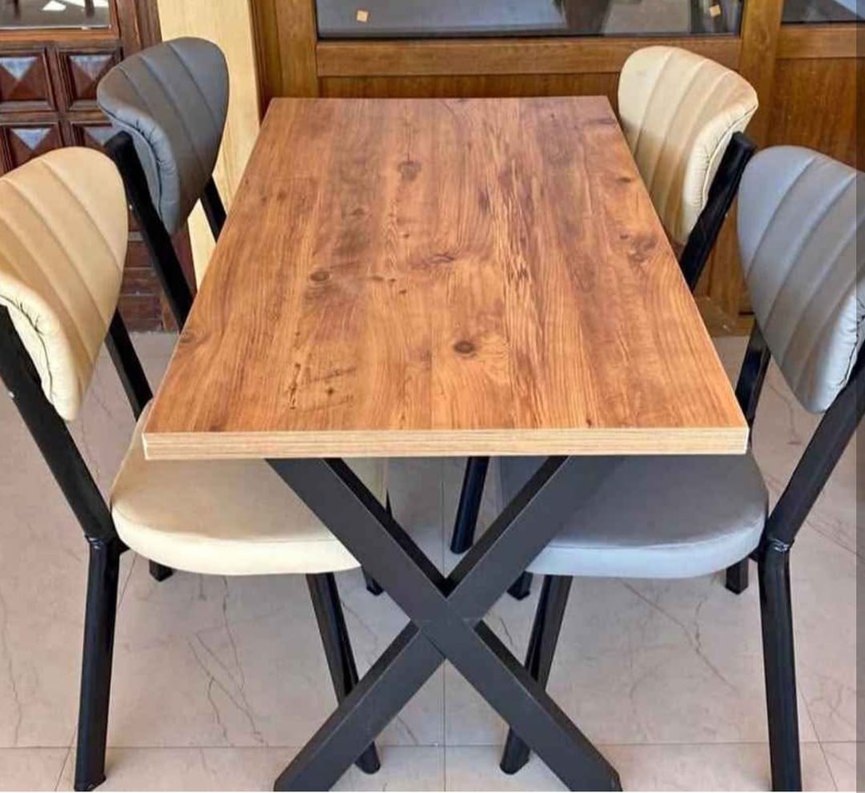 Gri Desenli Çağdaş Yemek Masası - Görsel 4