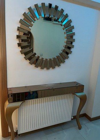 Altın Renk Parlak Dekoratif Ayna - Görsel 2