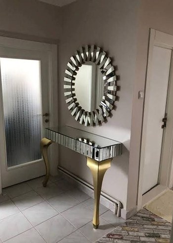 Altın Renk Parlak Dekoratif Ayna - Görsel 10