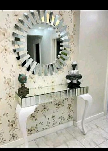 Altın Renk Parlak Dekoratif Ayna - Görsel 8