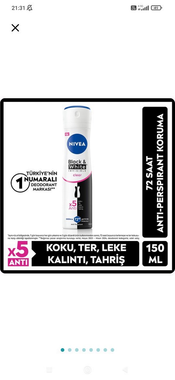 Nivea Deodorant Sprey 150 ML - Görsel 3
