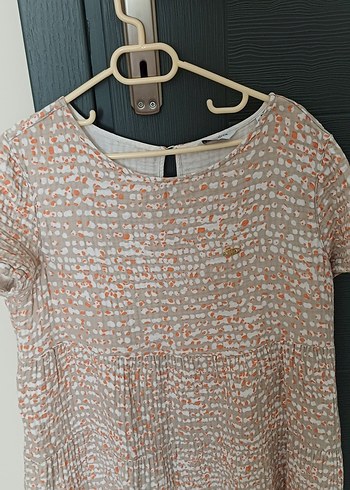 U.S Polo Assn. Kısa Kollu Keten Polo Marka Elbise