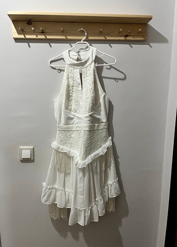 Trendyol & Milla Yüksek Yakalı Mini bride ya da after elbise