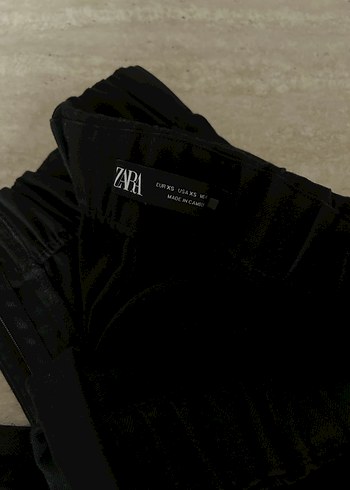 Zara Siyah Süet Kadın Pantolon Midi Boy
