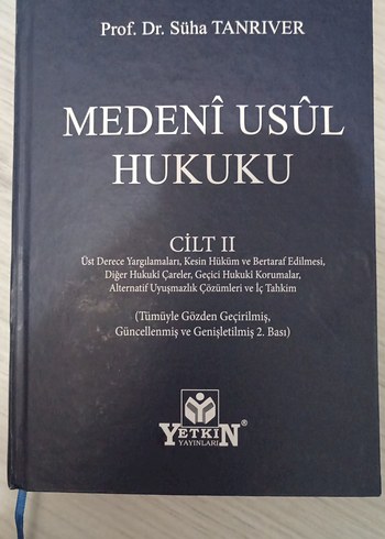 Medeni Usul Hukuku Cilt II - Prof. Dr. Süha Tanrıver