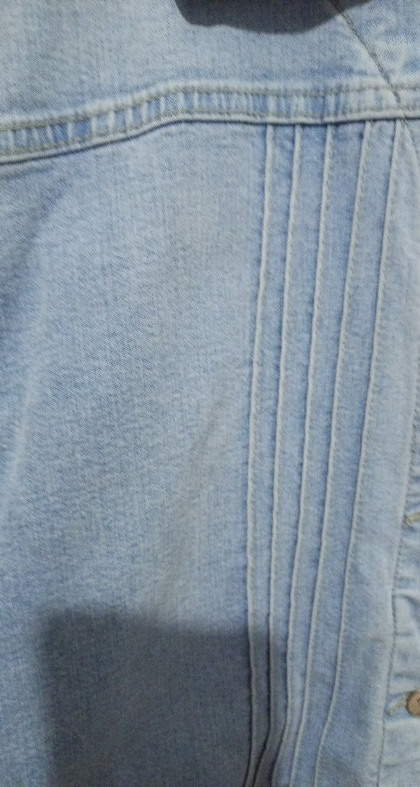 Düğmeli Mavi Kadın Denim Ceket - Görsel 2