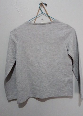 Kız Çocuk Gri Uzun Kollu Sweatshirt 8-9 yaş - Görsel 4