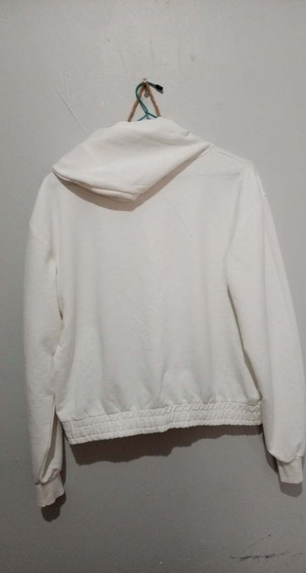 Beyaz Paris Baskılı Kadın Sweatshirt - Görsel 3