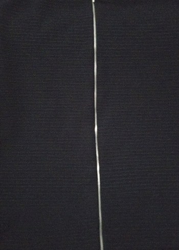 Siyah Midi Kalem Etek Fermuarlı - Görsel 2