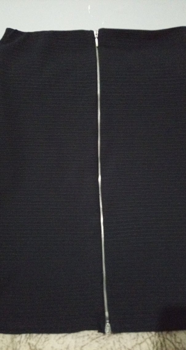 Siyah Midi Kalem Etek Fermuarlı - Görsel 2