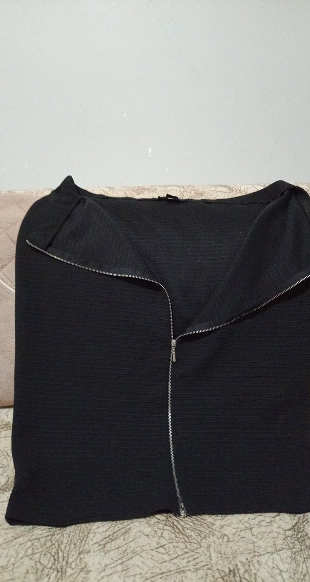 Siyah Midi Kalem Etek Fermuarlı - Görsel 3