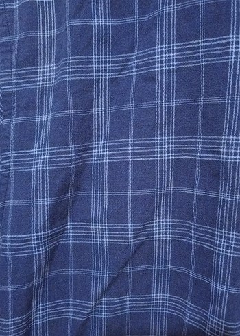 Düğmeli Lacivert Keten Kısa Kollu Erkek Gömlek - Görsel 2