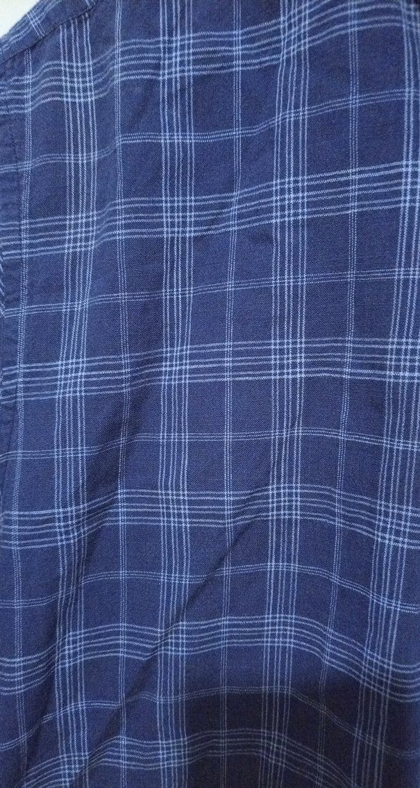 Düğmeli Lacivert Keten Kısa Kollu Erkek Gömlek - Görsel 2