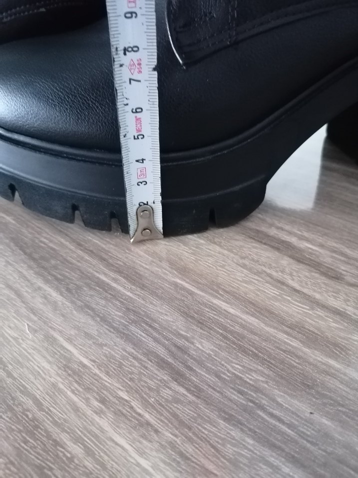 Siyah suni Deri Gotik Topuklu Kadın Bot - Görsel 4